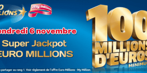 Super Jackpot de l’Euromillions ce vendredi 6 novembre